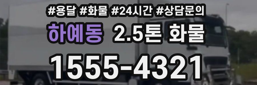 하예동 2.5톤 화물