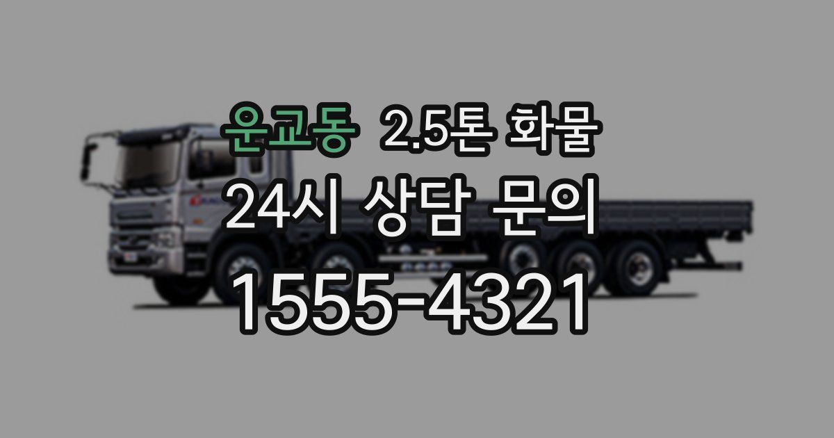 운교동 2.5톤 화물