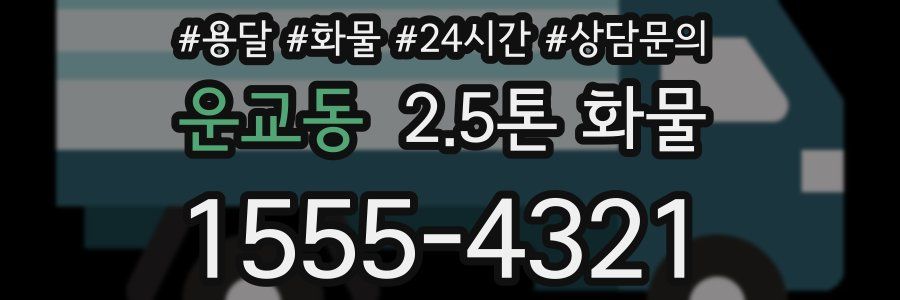 운교동 2.5톤 화물