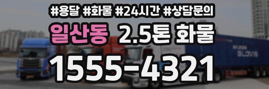 일산동 2.5톤 화물