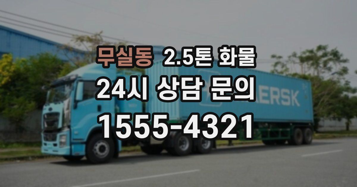 무실동 2.5톤 화물