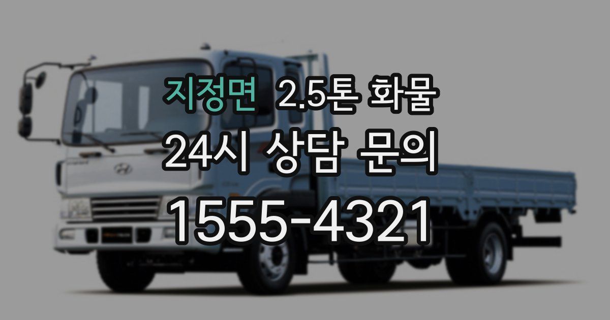 지정면 2.5톤 화물