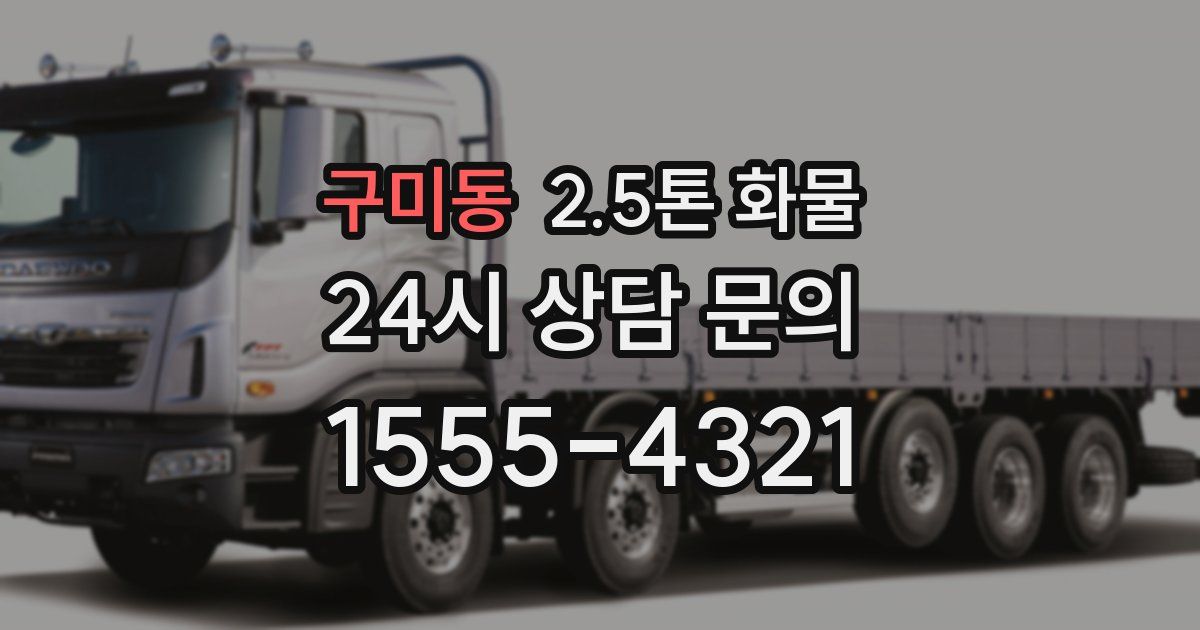 구미동 2.5톤 화물