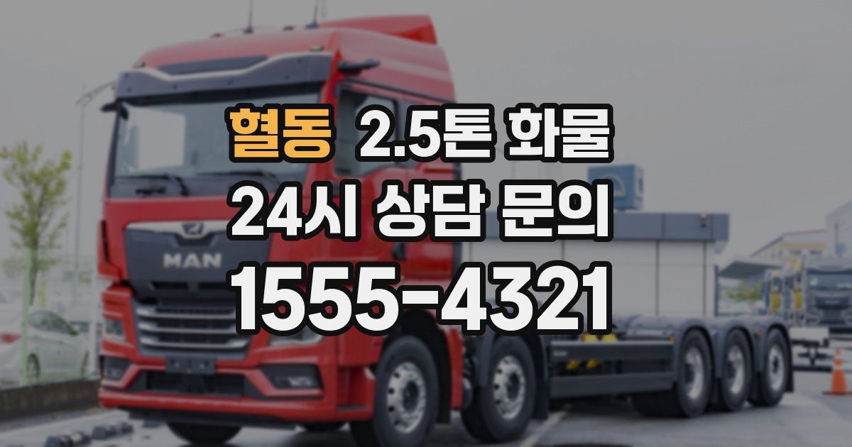 혈동 2.5톤 화물