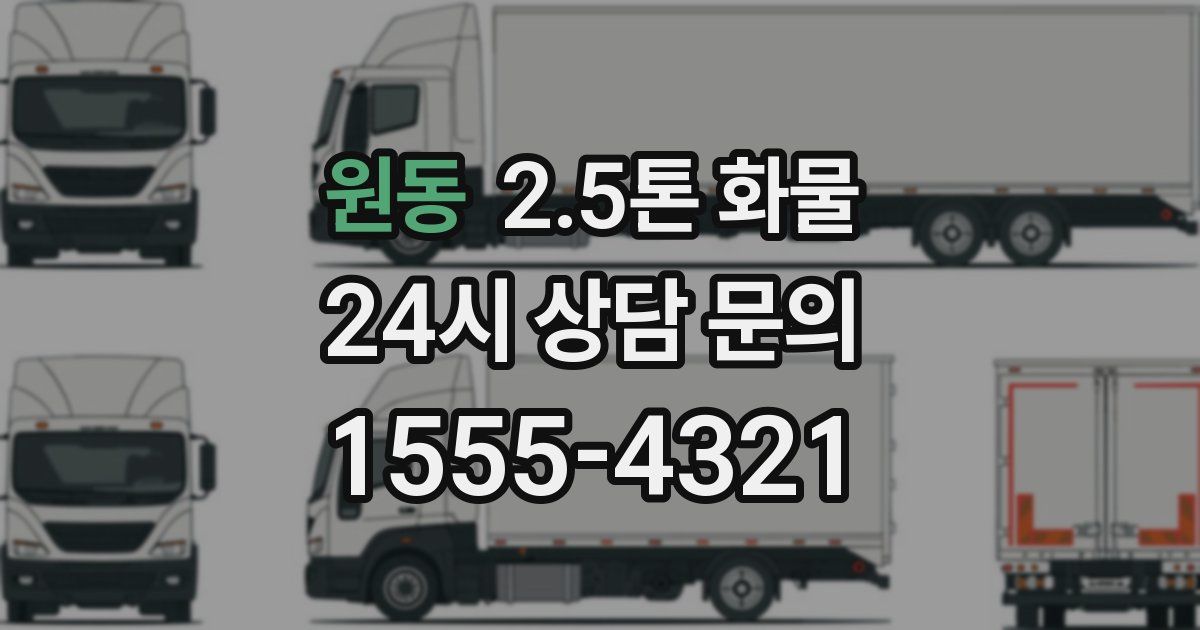 원동 2.5톤 화물