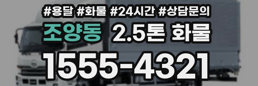 조양동 2.5톤 화물