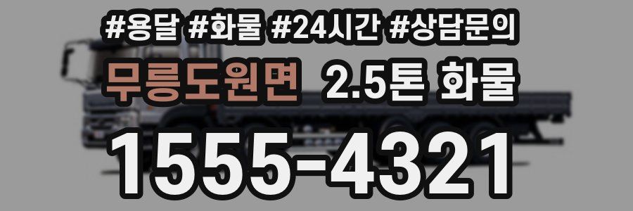 무릉도원면 2.5톤 화물