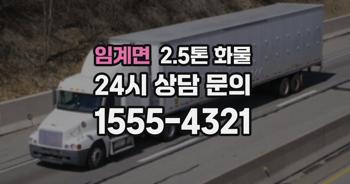 임계면 2.5톤 화물