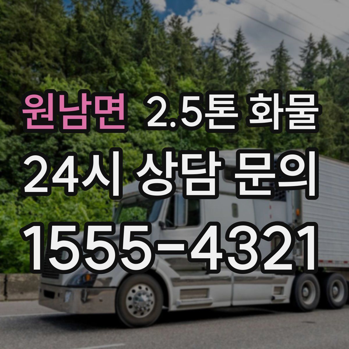 원남면 2.5톤 화물