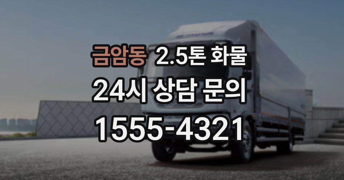 금암동 2.5톤 화물