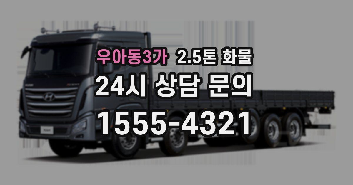 우아동3가 2.5톤 화물