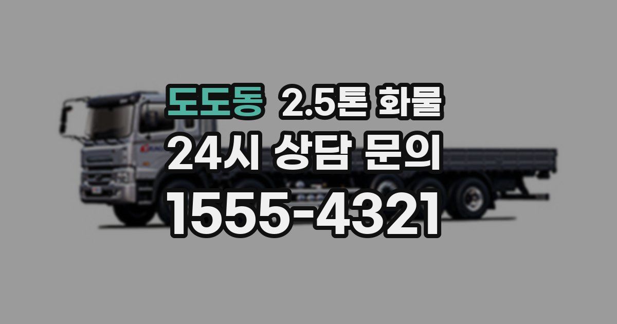 도도동 2.5톤 화물