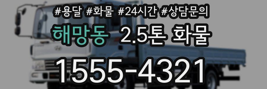 해망동 2.5톤 화물