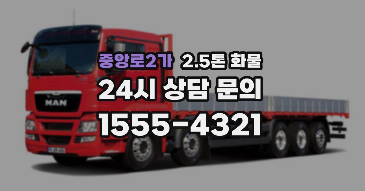 중앙로2가 2.5톤 화물