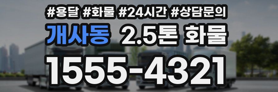 개사동 2.5톤 화물