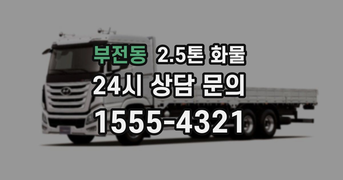 부전동 2.5톤 화물