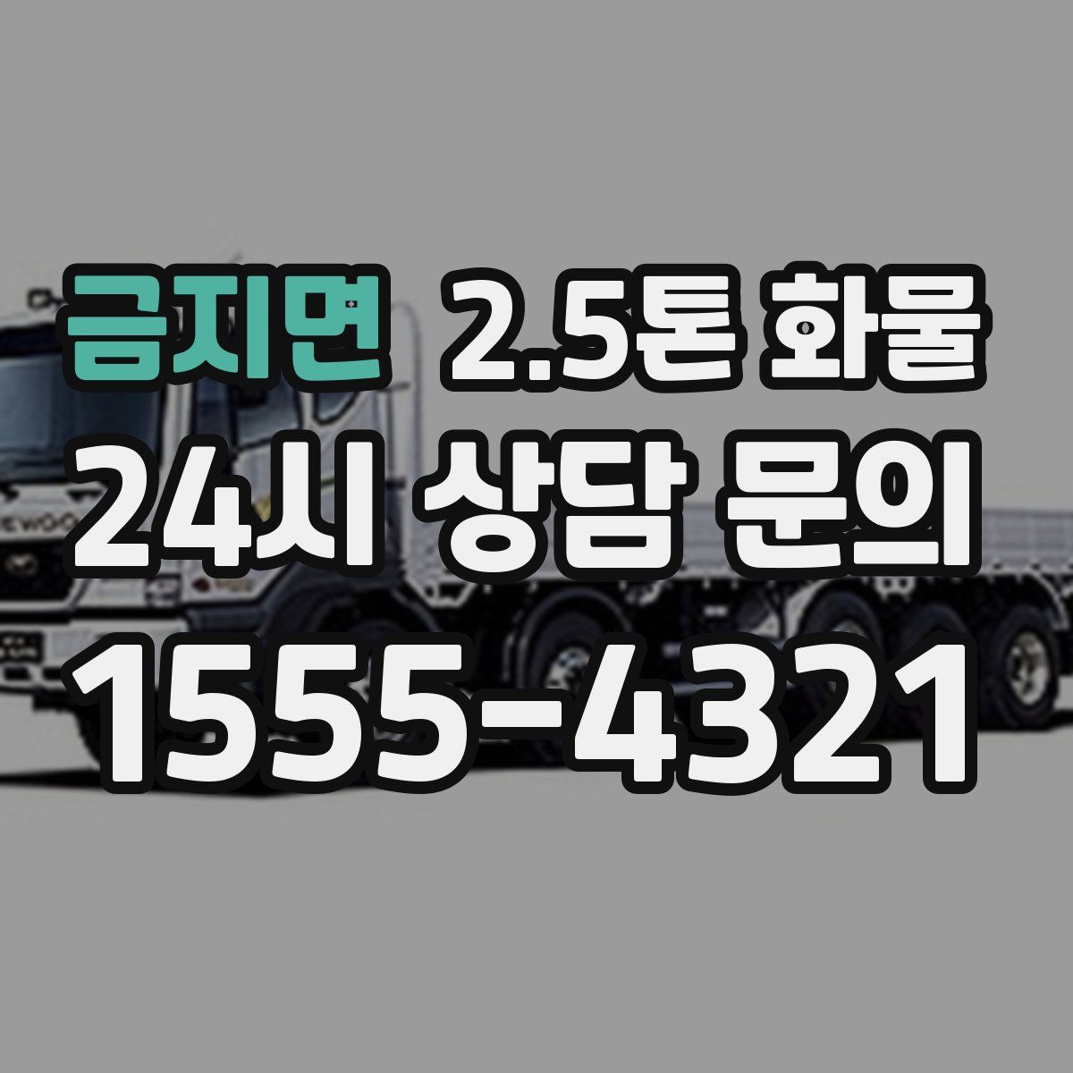 금지면 2.5톤 화물