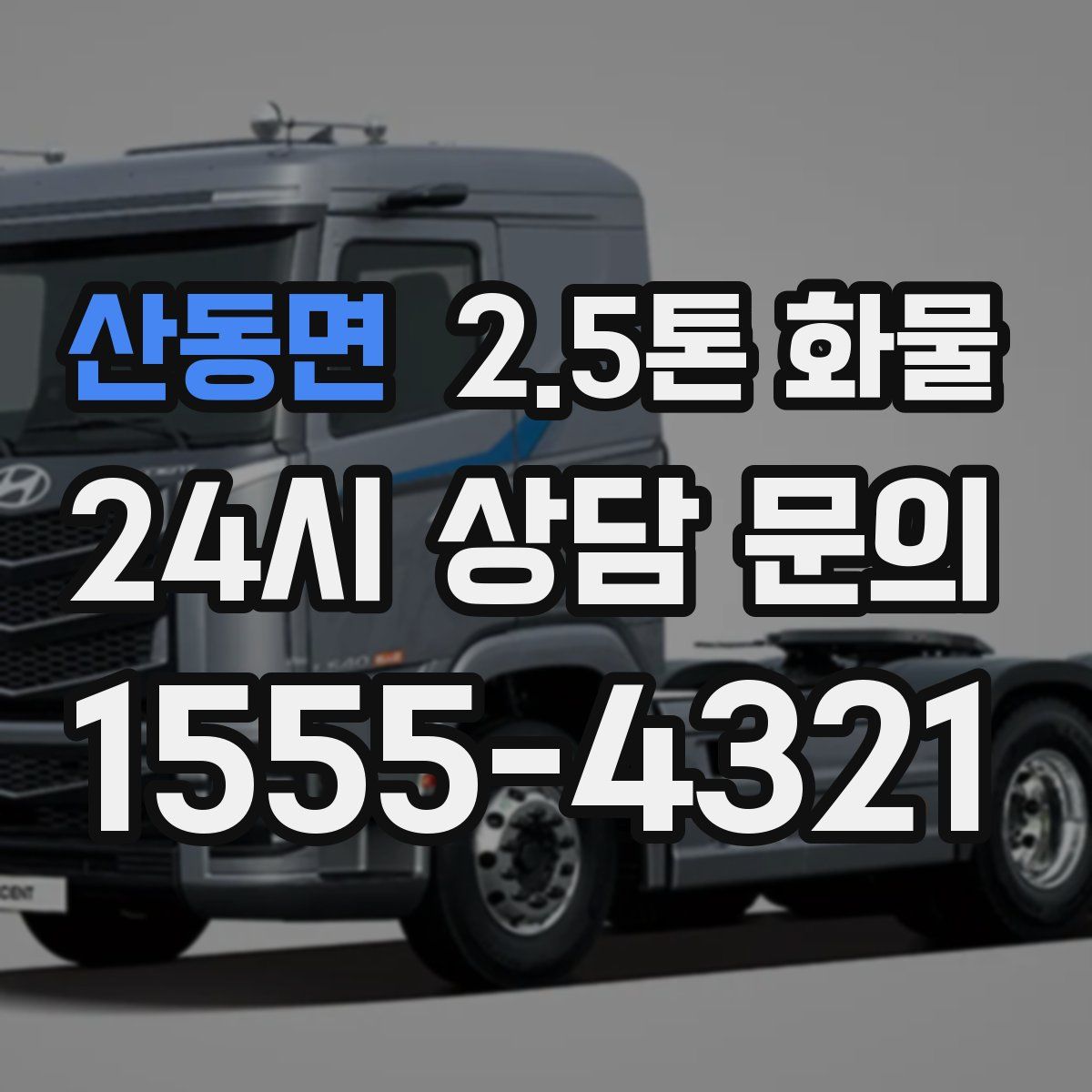 산동면 2.5톤 화물