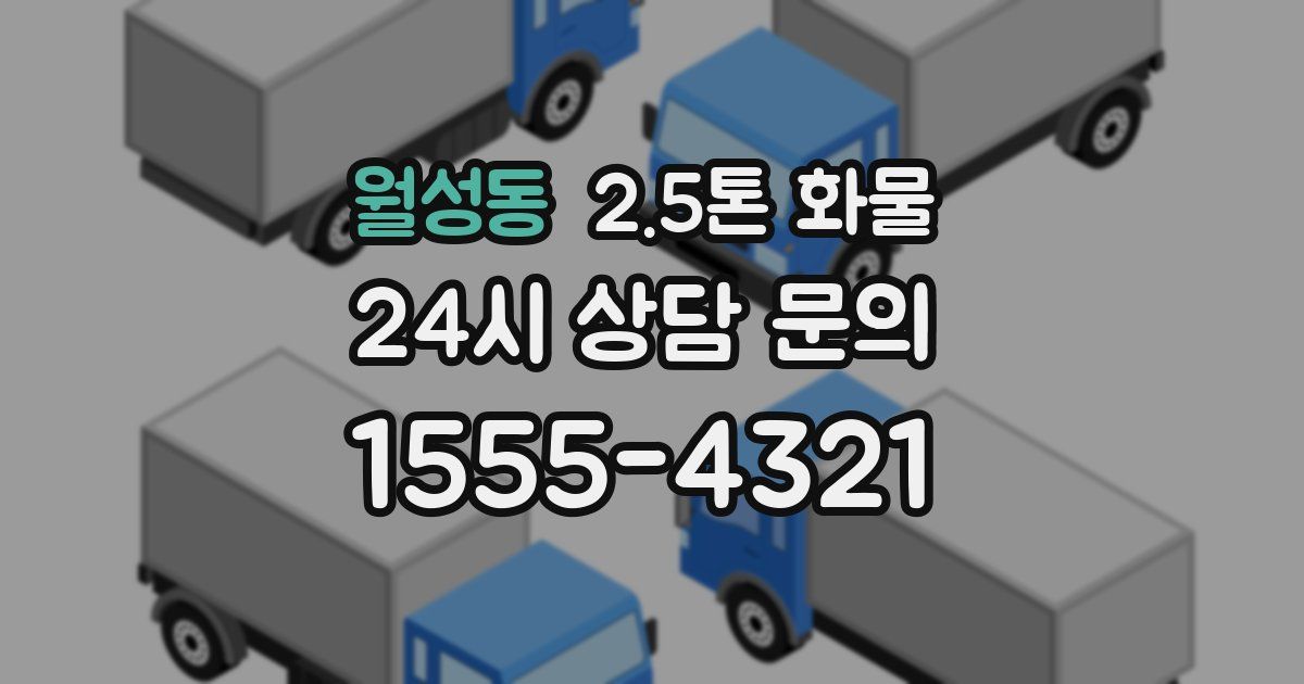 월성동 2.5톤 화물
