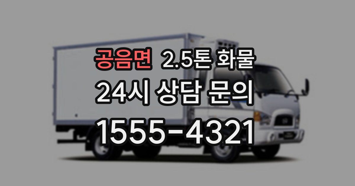 공음면 2.5톤 화물