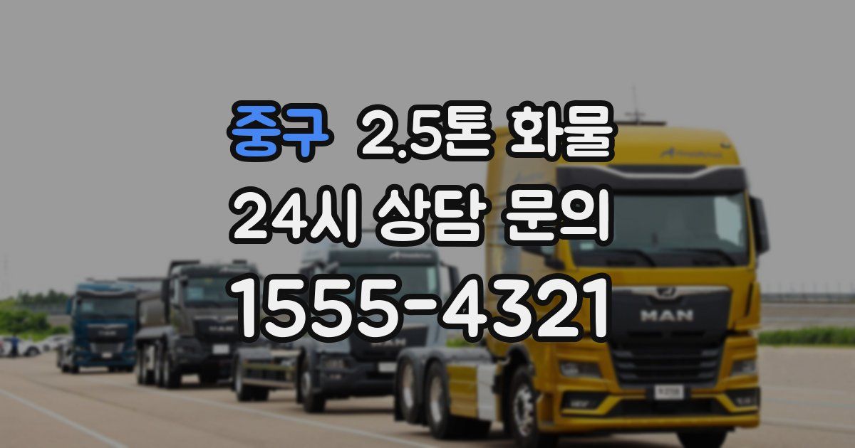 중구 2.5톤 화물