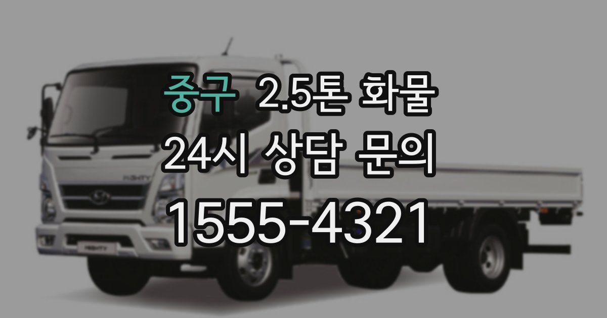 중구 2.5톤 화물
