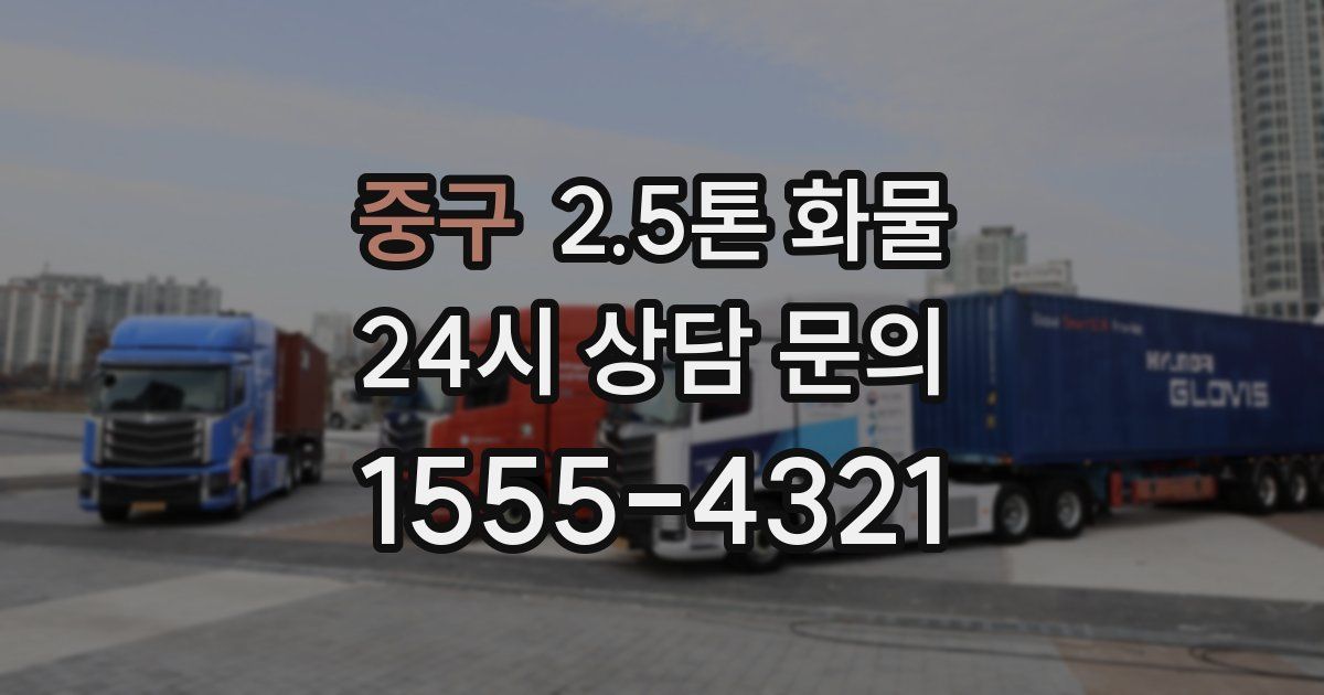 중구 2.5톤 화물