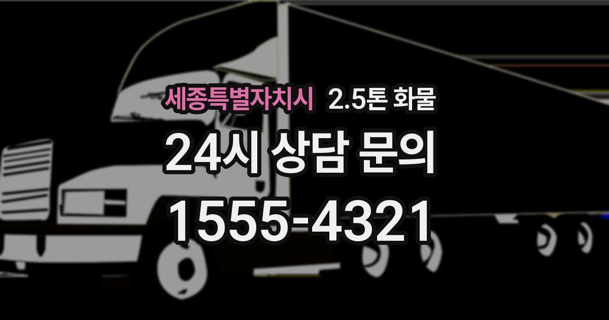 세종특별자치시 2.5톤 화물