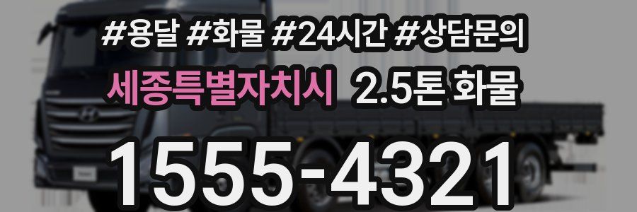 세종특별자치시 2.5톤 화물