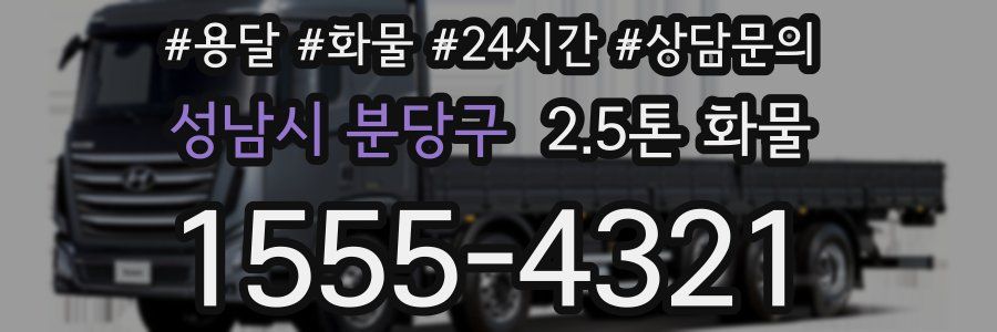 성남시 분당구 2.5톤 화물