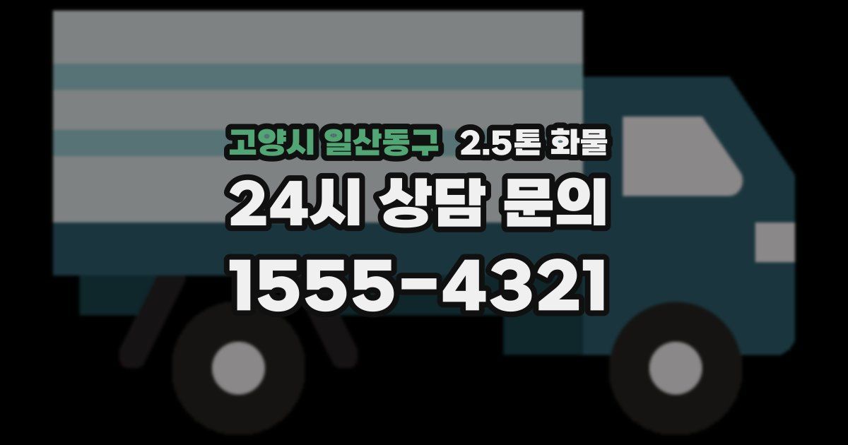 고양시 일산동구 2.5톤 화물