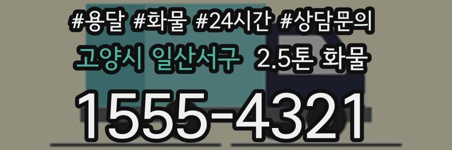 고양시 일산서구 2.5톤 화물