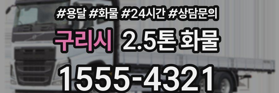 구리시 2.5톤 화물