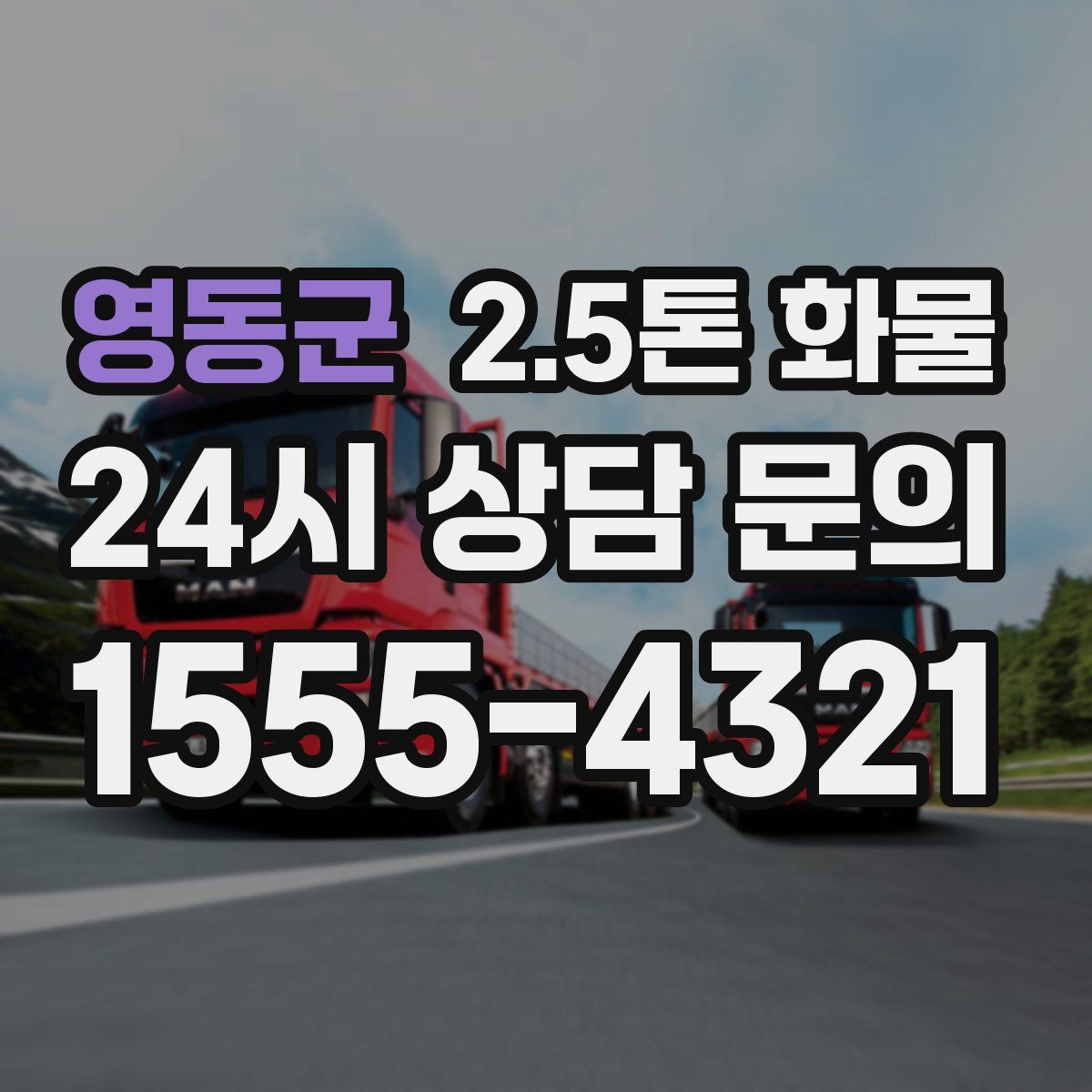 영동군 2.5톤 화물