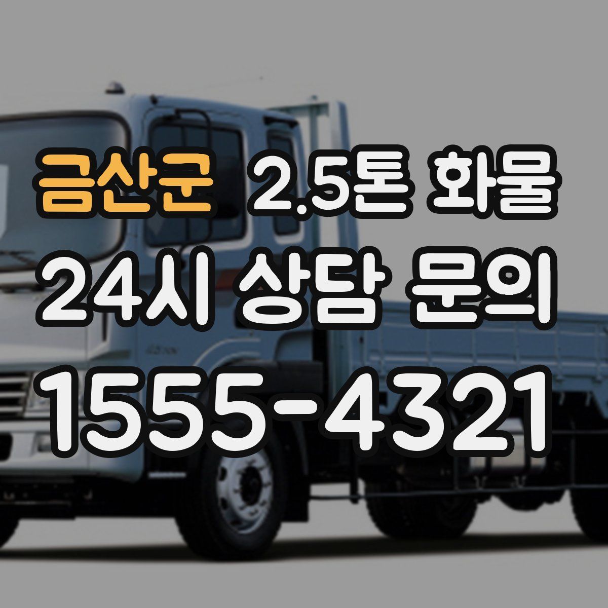 금산군 2.5톤 화물