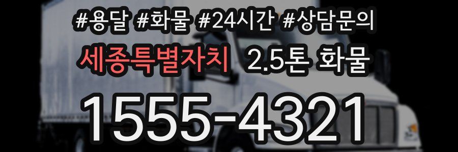 세종특별자치 2.5톤 화물