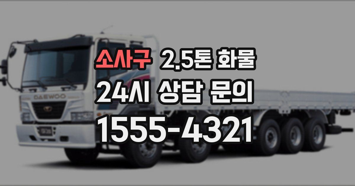 소사구 2.5톤 화물