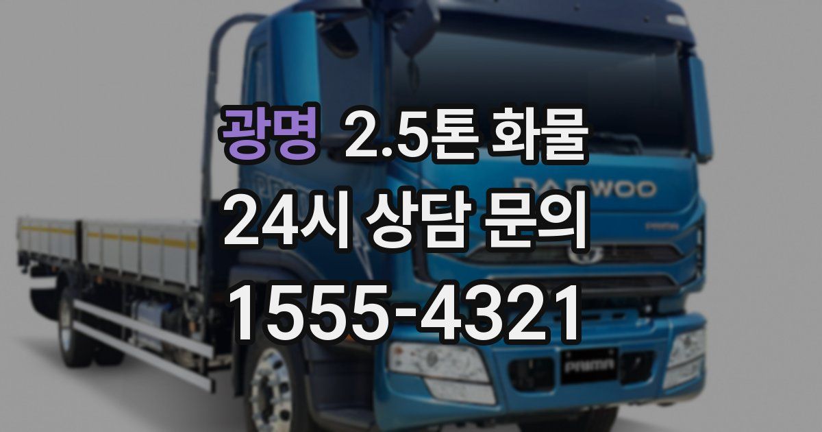 광명 2.5톤 화물