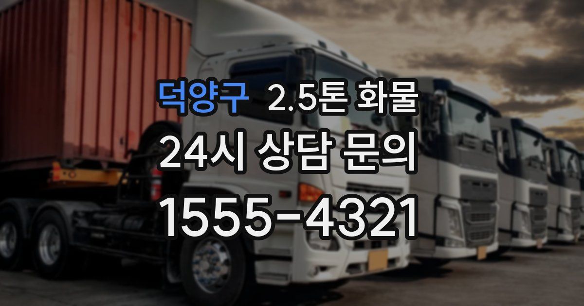 덕양구 2.5톤 화물