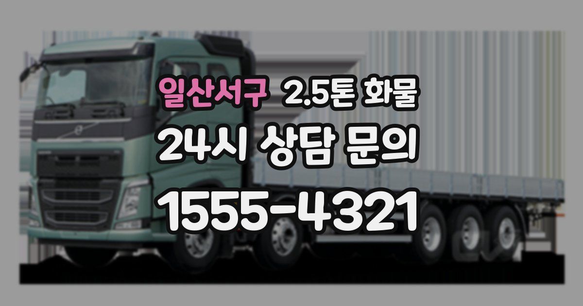 일산서구 2.5톤 화물