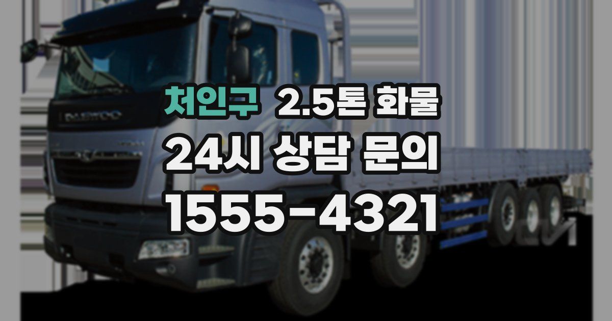 처인구 2.5톤 화물