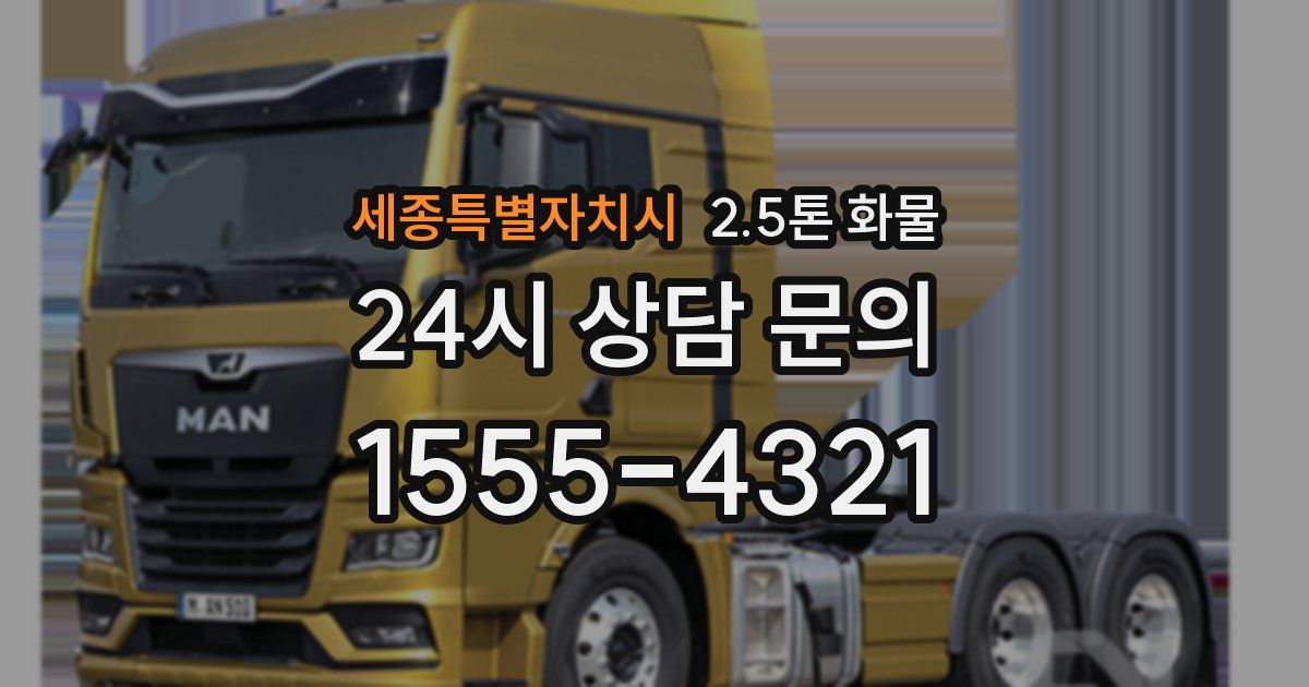 세종특별자치시 2.5톤 화물