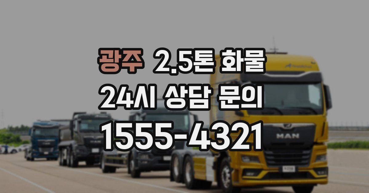 광주 2.5톤 화물