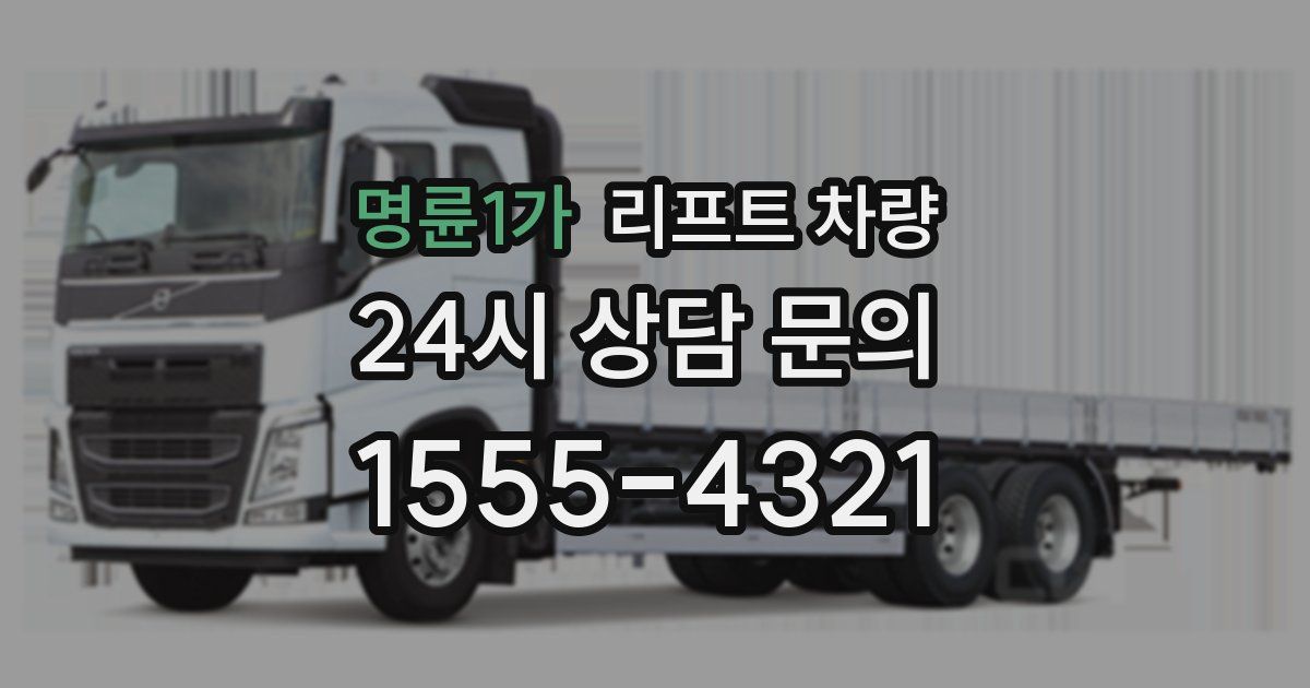 명륜1가 리프트 차량