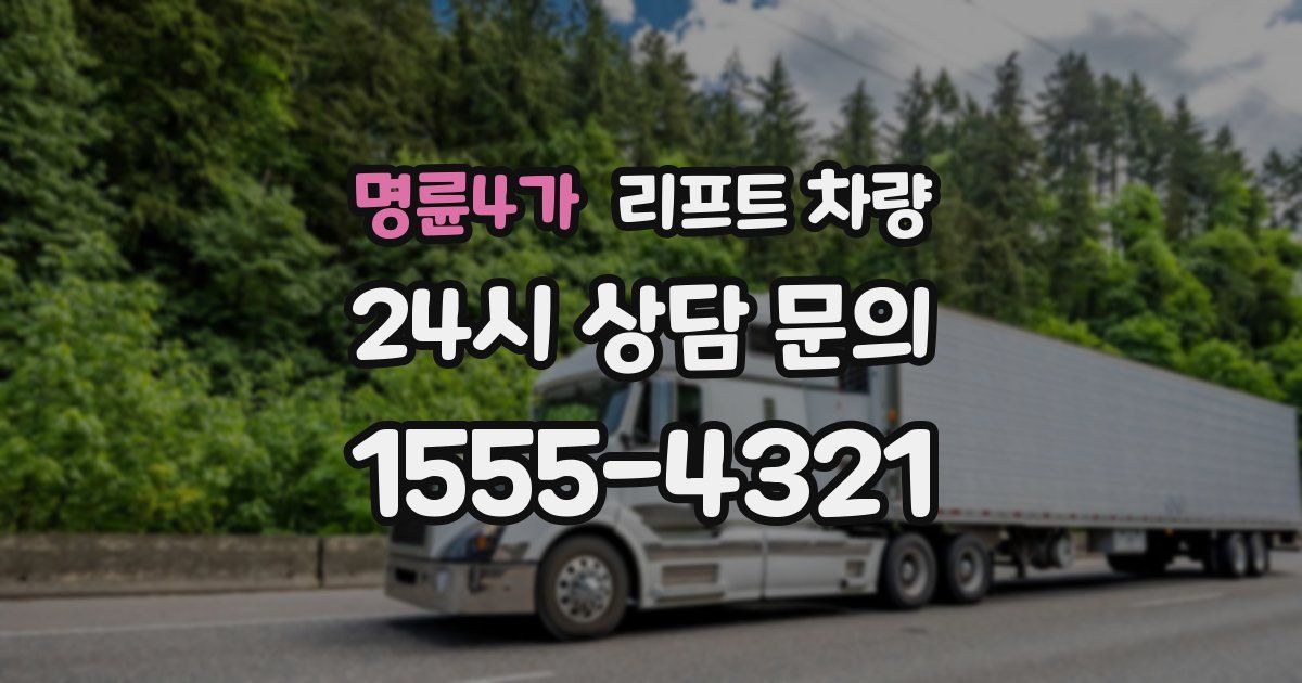 명륜4가 리프트 차량