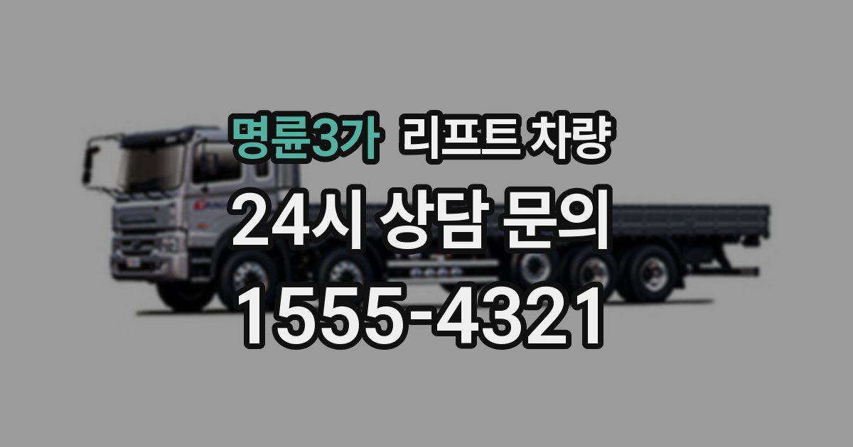 명륜3가 리프트 차량