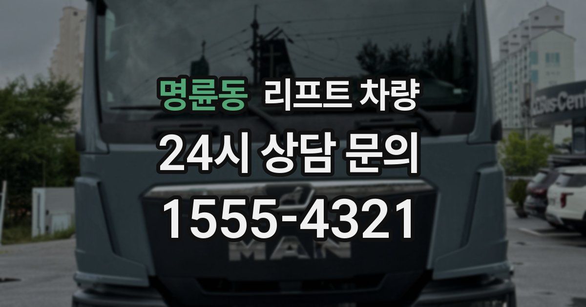 명륜동 리프트 차량