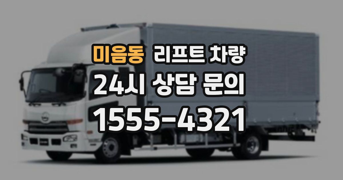 미음동 리프트 차량