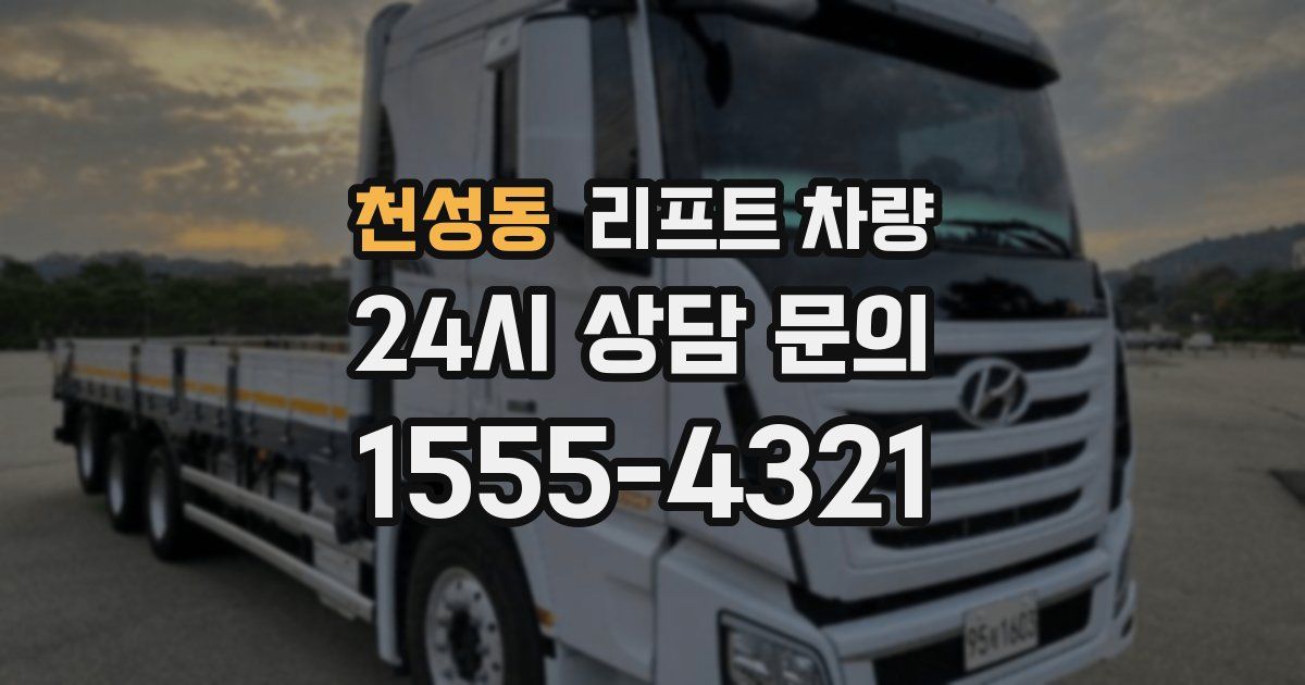 천성동 리프트 차량