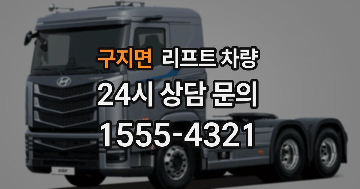 구지면 리프트 차량